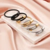 Cross-border best-selling titanium steel twisted wire rope cylindrical bracelet, stainless steel European and American hip-hop punk open polished bracelet details Picture